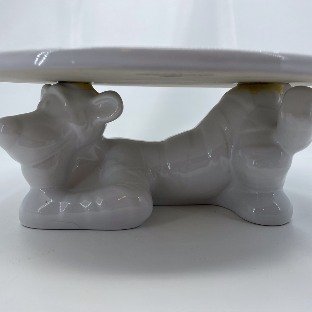 Disney Store Ceramic White Tigger Figural Cake Stand Plate Winnie the Pooh. - Picture 2 of 11